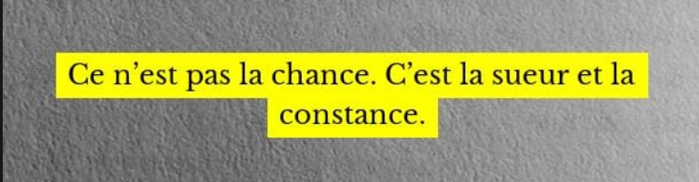 De la "Chance" ?